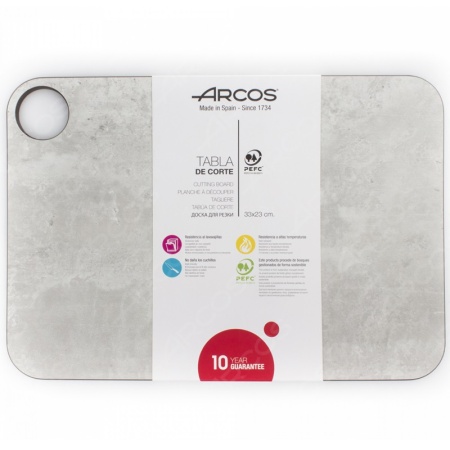 Доска разделочная 33x23см Arcos мраморного цвета детальная картинка 