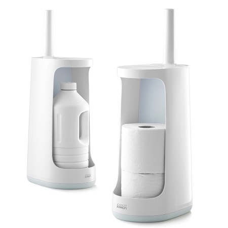 Ершик для унитаза с большим отсеком для хранения Flex Plus бело-голубой - 70536 Joseph Joseph детальная картинка 