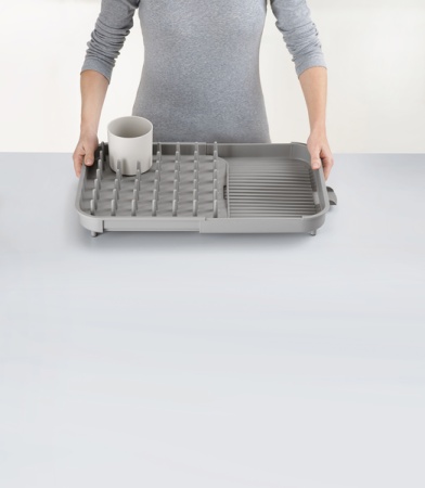 Сушилка раздвижная для посуды Duo с отделением для столовых приборов - 80071 Joseph Joseph детальная картинка 