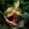 Новогоднее украшение из стекла Vondels "Золотая пчела с бриллиантами" 12см детальная картинка 