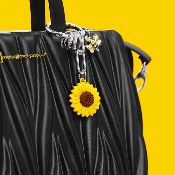 Фото Брелок для ключей "Подсолнух и пчела"