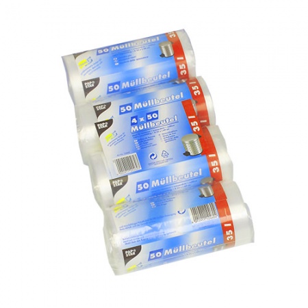 Мешок мусорный 35л 69x55см прозрачный, 200шт детальная картинка 