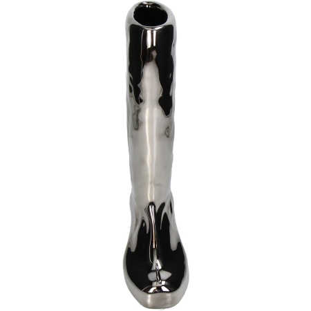 Ваза для цветов "Сапог" 18.7x8.3x34.5см серебряная детальная картинка 