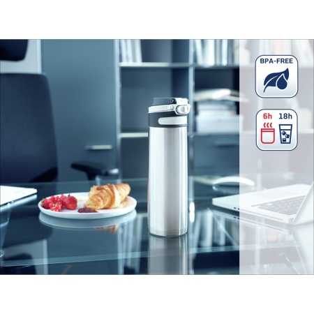 Термос 600мл Flip silver детальная картинка 
