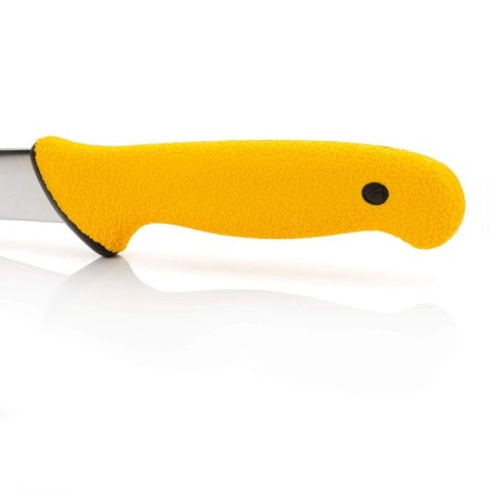 Нож мясной обвалочный 25см изогнутый DUO PRO желтый детальная картинка 