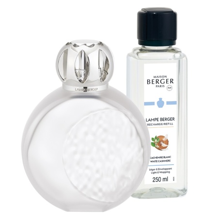 Подарочный набор «‎Мерцание звезд» лампа Берже белая с ароматом «Белый кашемир» (White Cashmere) 250мл детальная картинка 