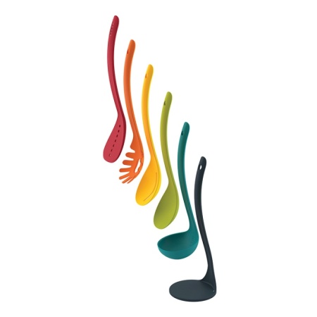 Набор кухонных инструментов Nest Plus разноцветный, 5 предметов на подставке - 10124 Joseph Joseph детальная картинка 