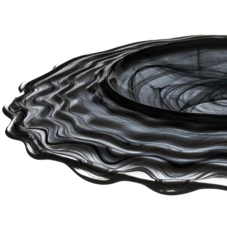 Блюдо стеклянное Ø27x(h)2см Osho черный дым детальная картинка 