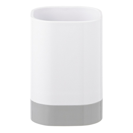 Стакан для зубных щеток 470мл Tyer белый/серый детальная картинка 