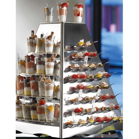 Подставка для закуски фуршет PYRAMID 144 ложки детальная картинка 