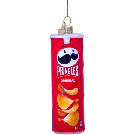 Новогоднее украшение из стекла Vondels "Чипсы Pringles" 12см детальная картинка 