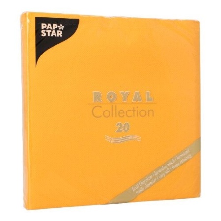 Салфетка 40x40см ROYAL Collection оранжевая, 20шт детальная картинка 