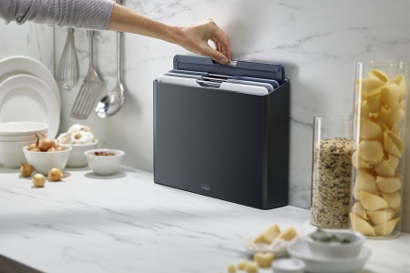 Набор разделочных досок 34x24см Folio Large графит, 4шт - 60184 Joseph Joseph детальная картинка 