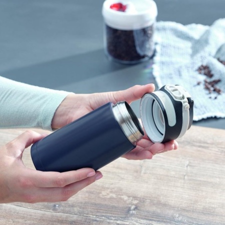 Термокружка 350мл Flip темно-синяя детальная картинка 