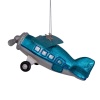 Новогоднее украшение из стекла Vondels "Голубой самолет" 5см детальная картинка 