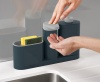 Органайзер для раковины с дозатором для мыла и бутылочкой SinkBase Plus серый - 85091 Joseph Joseph детальная картинка 