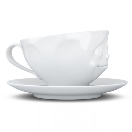 Чашка с блюдцем 200мл Tassen Happy белая детальная картинка 