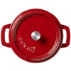 Кокот с крышкой Ø10см 200мл красный детальная картинка 