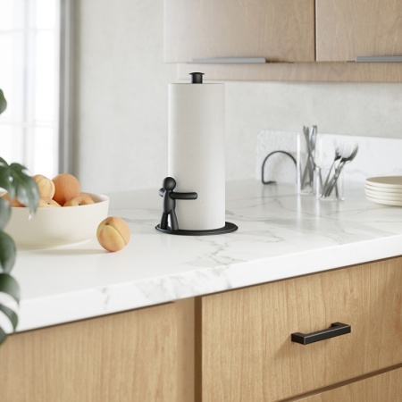 Держатель для бумажных полотенец Buddy 18x19x34см черный детальная картинка 