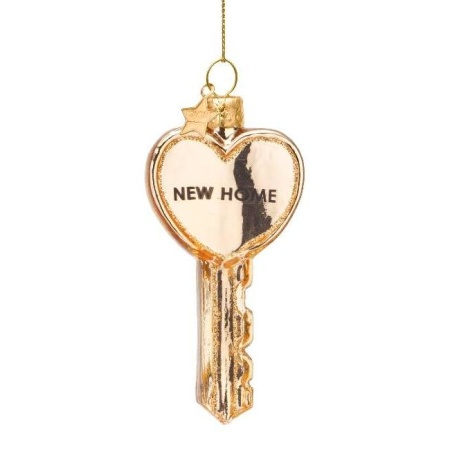 Новогоднее украшение из стекла Vondels "Блестящий ключ" 8.5см детальная картинка 