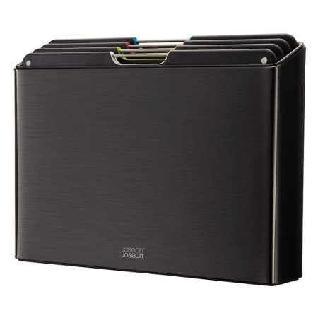 Набор разделочных досок 34x24см Folio Steel черный, 4шт - 60171 Joseph Joseph детальная картинка 