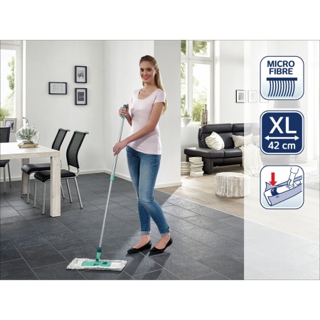 Швабра для пола Classic XL 42см microfibre с телескопической ручкой 75-130см детальная картинка 