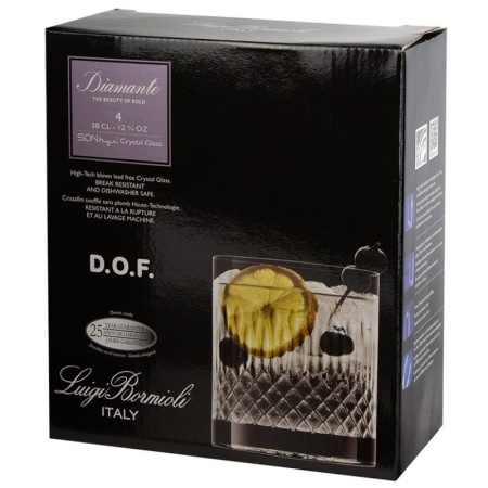 Набор стаканов для виски 380мл DOF Diamante, 4шт детальная картинка 