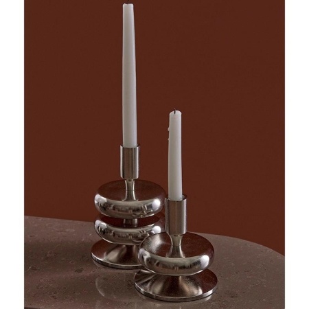 Подсвечник Stone 13см серебристый детальная картинка 