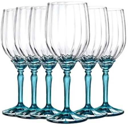 Набор бокалов для белого вина 380мл Spritz FLORIAN LUCENT BLUE, 6шт детальная картинка 