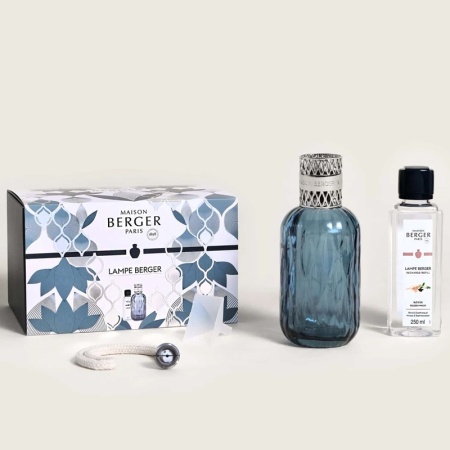 Подарочный набор «‎Квинтэссенция» голубая лампа Берже и аромат «‎Золотая пшеница» (Golden Wheat) 250мл детальная картинка 