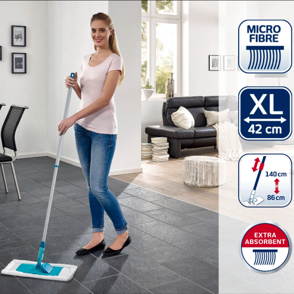 Фото Швабра для пола Classic XL 42см microfibre с телескопической ручкой 86-114см