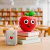 Брелок для ключей "Яблоко и книга" детальная картинка 