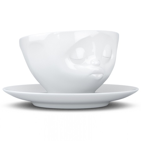 Чашка с блюдцем 200мл Tassen Kissing белая детальная картинка 