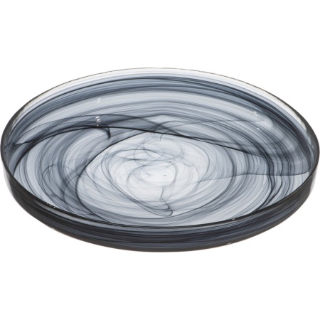 Блюдо стеклянное Ø28см Asos черный дым детальная картинка 