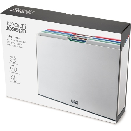 Набор разделочных досок 34x24см Folio Large серебро, 4шт - 60215 Joseph Joseph детальная картинка 