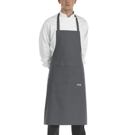 Фартук с нагрудником и карманом - цвет convoy - 65% полиэстер, 35% хлопок детальная картинка 