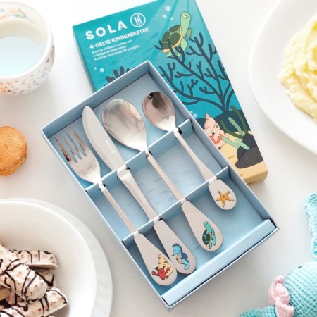 Набор детских столовых приборов Sea animals - 4 предмета детальная картинка 