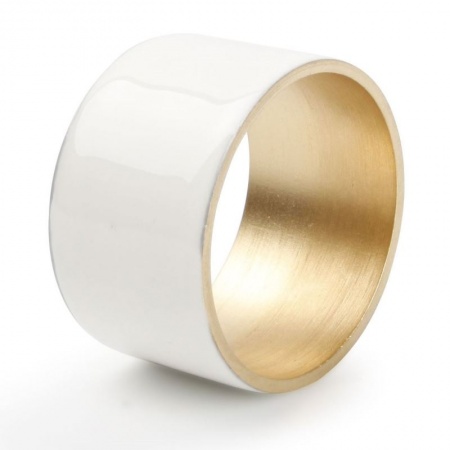 Набор колец для салфеток Ø5см CENTRO white/gold, 4шт детальная картинка 