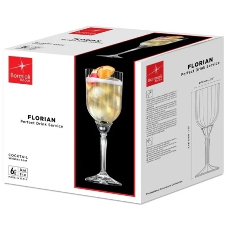 Набор бокалов для коктейля 245мл FLORIAN, 6шт детальная картинка 
