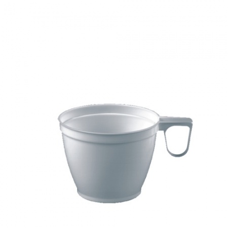 Чашка ПЛАСТМ 0.18л белая, 60шт детальная картинка 