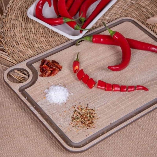 Фото Доска разделочная 33x23см с желобом NATURAL Arcos