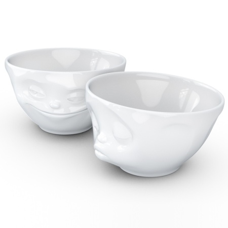 Набор чаш 200мл Tassen Grinning & Kissing белый, 2 шт детальная картинка 