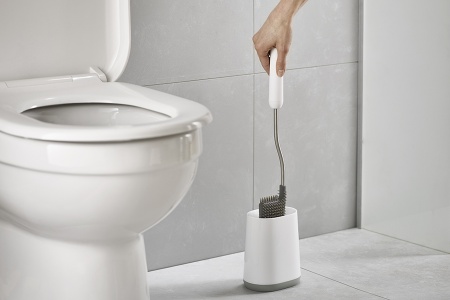 Ершик для унитаза Flex Lite белый/серый - 70522 Joseph Joseph детальная картинка 