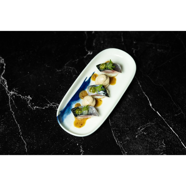 Фото Блюдо, тарелка овальная 30x16см BLUE WAVE Hygge