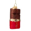 Новогоднее украшение из стекла Vondels "Плитка шоколада" 11см детальная картинка 