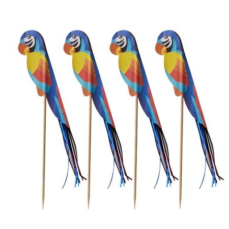 Деко-пика 18см ПОПУГАЙ, 100шт детальная картинка 