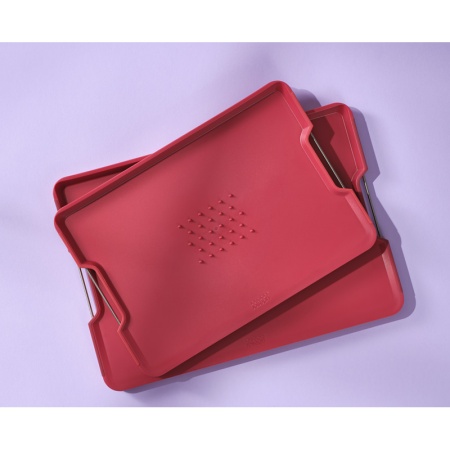 Доска разделочная Cut&Carve Plus 41x29см Large красная - 60207 Joseph Joseph детальная картинка 