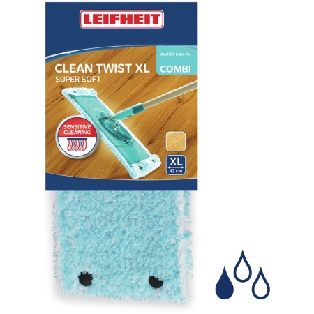 Сменная насадка для швабры Clean Twist XL - 42см - Extra Soft тряпка для деревянных полов детальная картинка 
