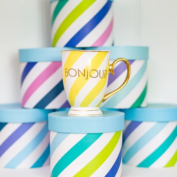 Фото Кружка Portofino «Bonjour» (желтого цвета)