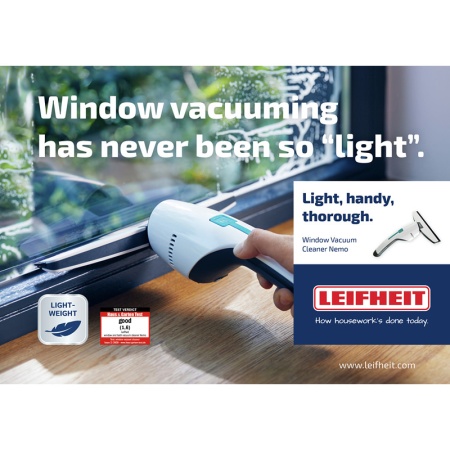 Вакуумный стеклоочиститель для мойки окон и ванной Nemo детальная картинка 